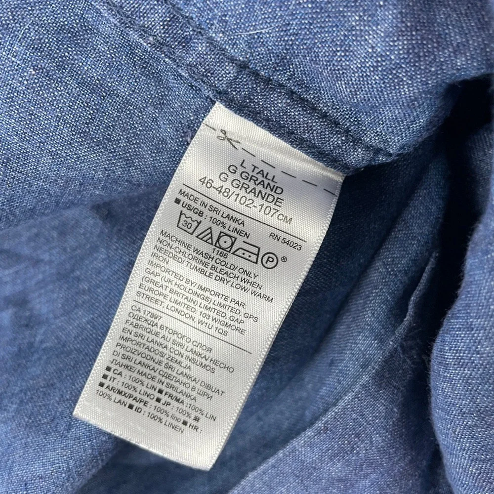 Banana Republic Shirt Mens XL Blue White Plaid‎ Long Sleeve Button Down Casual
